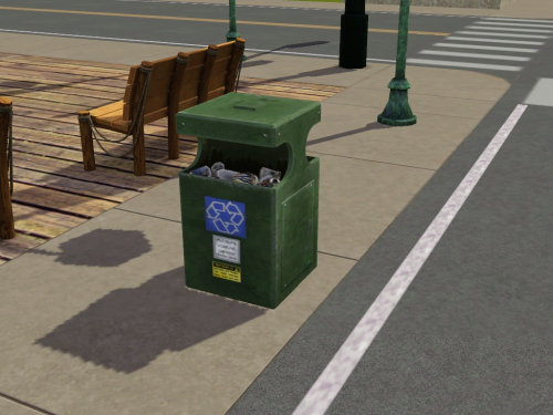A trash can in CAW.