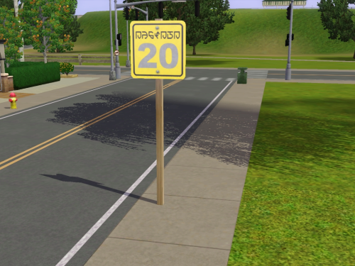 A street sign in CAW.